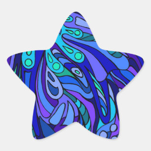 *Zen Blue Scoop Stern-Aufkleber