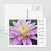 Zen Blume - Dahlia Postcard Rumi Quote Postkarte (Vorne/Hinten)