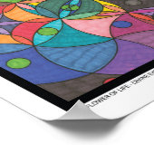 Zen-Blume des Lebens - Göttliche Augen drucken Poster (Ecke)