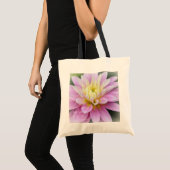 Zen-Blumen-Dahlie-Tasche Rumi Zitat Tragetasche (Vorderseite (Produkt))