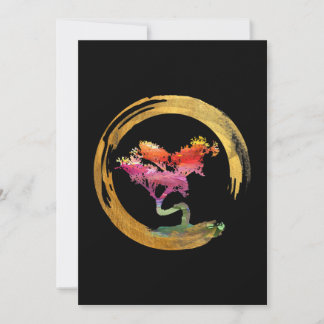 Zen Bonsai Tree Japanese Circle Enso Asian Art Art