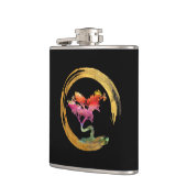 Zen Bonsai Tree Japanese Circle Enso Asian Art Art Flachmann (Links)