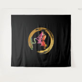 Zen Bonsai Tree Japanese Circle Enso Asian Art Art Wandteppich (Vorderseite (Horizontal))