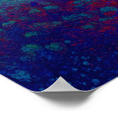 Zen Bonsai Tree Pointillism Landscape Art Poster (Ecke)