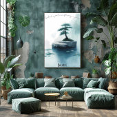 Zen Bonsai und Gentle Stream Poster