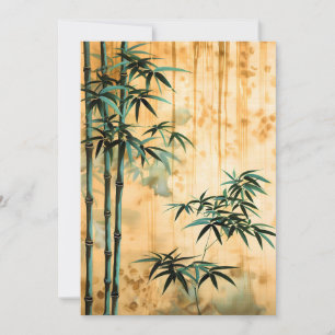 Zen Botanische Natur Bambuswald Feiertagskarte