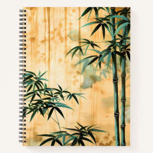 Zen Botanische Natur Bambuswald Notizblock