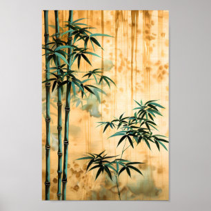 Zen Botanische Natur Bambuswald Poster