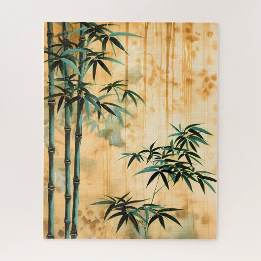 Zen Botanische Natur Bambuswald Puzzle (Vertikal)