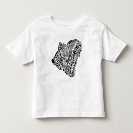 Zen Briard B/W Kleinkind-T-Shirt Kleinkind T-shirt (Vorderseite)