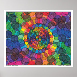 Zen Bubbleverse - Spinning Rainbows Print Poster