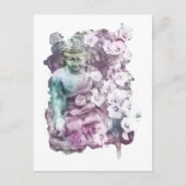 *~* Zen Buddha Abstrakt Meditat Floral Pastell Postkarte (Vorderseite)