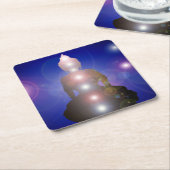 Zen Buddha Chakra Yoga Meditation Namaste Rechteckiger Pappuntersetzer (angewinkelt)