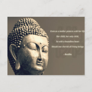 Zen Buddha Cherish Mutter Zitat Inspiration Postkarte