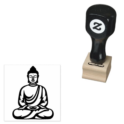 Zen Buddha Gummistempel (Stempel)