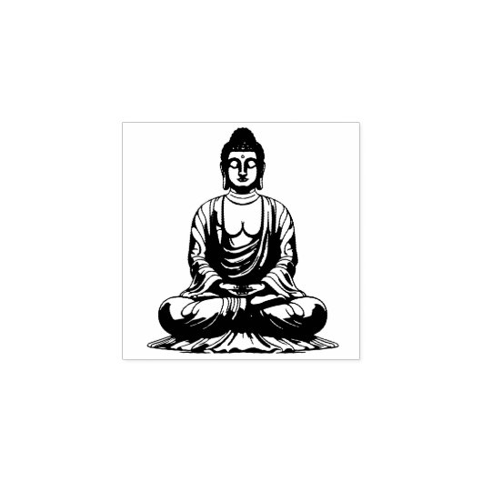 Zen Buddha Gummistempel (Prägung)