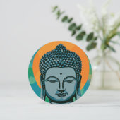Zen Buddha Head Einladung (Stehend Vorderseite)