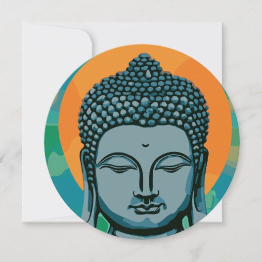 Zen Buddha Head Einladung (Vorderseite)