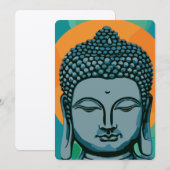 Zen Buddha Head Einladung (Vorne/Hinten)