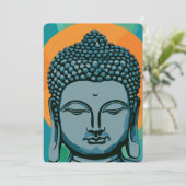 Zen Buddha Head Einladung (Stehend Vorderseite)