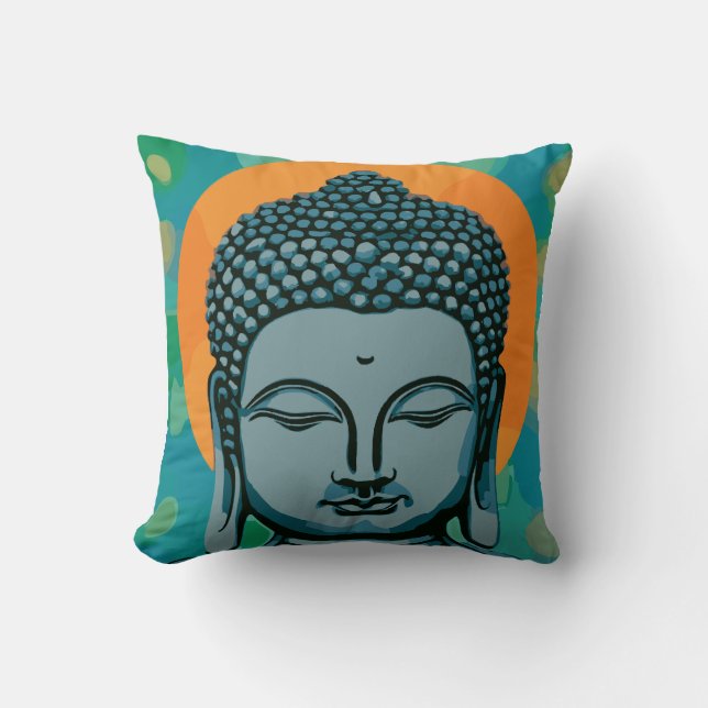 Zen Buddha Head Kissen (Vorderseite)