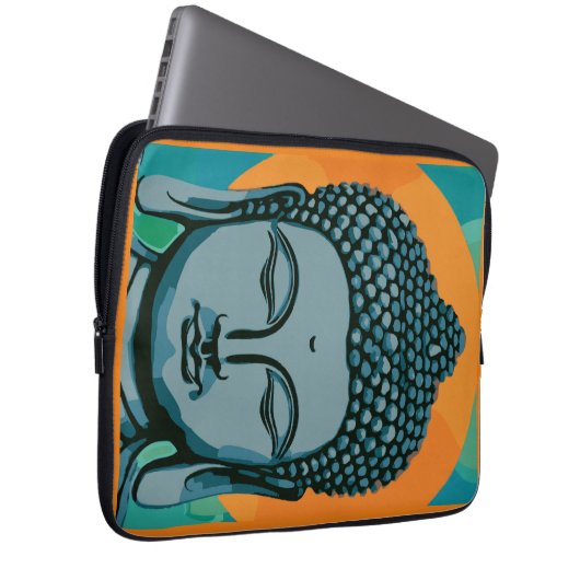 Zen Buddha Head Laptopschutzhülle (Vorne Rechts)