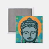 Zen Buddha Head Magnet (Vorderseite/Rückseite)