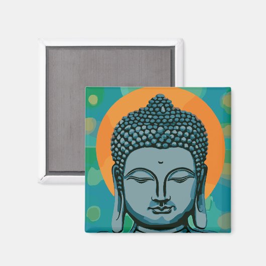 Zen Buddha Head Magnet (Vorderseite/Rückseite)