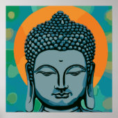 Zen Buddha Head Poster (Vorne)