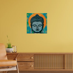 Zen Buddha Head Poster