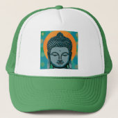 Zen Buddha Head Truckerkappe (Vorderseite)