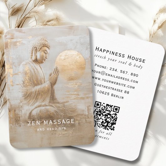 Zen Buddha Healing Spa QR-Code Visitenkarte