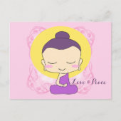 Zen Buddha "Liebe und Frieden" Postcard Postkarte (Vorderseite)
