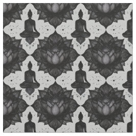 Zen Buddha Lotus Fabric Stoff