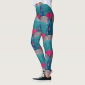 Zen Buddha Lotus Grüne Muster Yoga Leggings (Links)