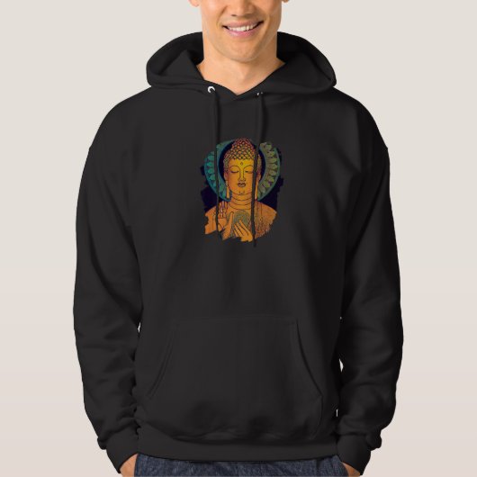 Zen Buddha Mandala Spiritual Asian Style Meditatio Hoodie (Vorderseite)