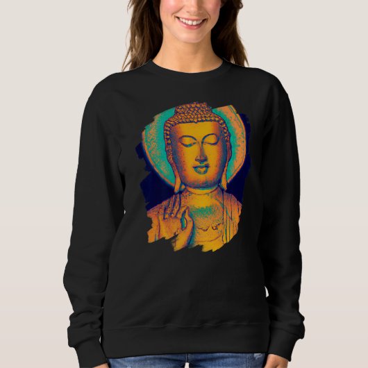 Zen Buddha Mandala Spiritual Asian Style Meditatio Sweatshirt (Vorderseite)