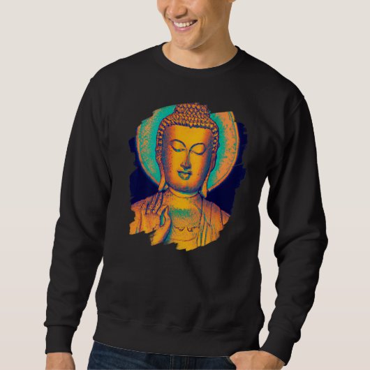 Zen Buddha Mandala Spiritual Asian Style Meditatio Sweatshirt (Vorderseite)