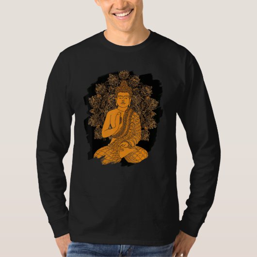 Zen Buddha Mandala Spiritual Asian Style Meditatio T-Shirt (Vorderseite)