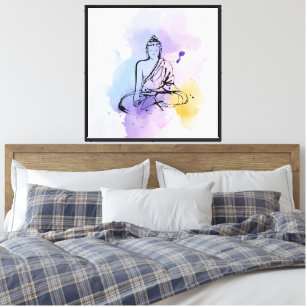 Zen Buddha Meditation Leinwand Mauer