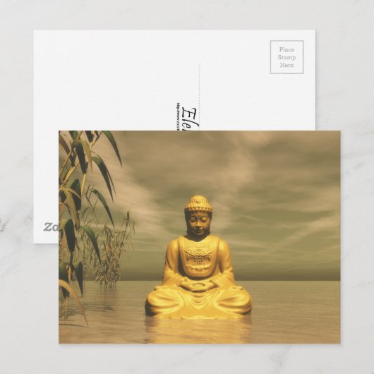 Zen Buddha Meditation Postkarte (Vorne/Hinten)