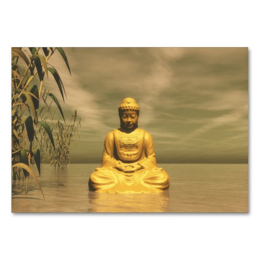 Zen Buddha Meditation Tischnummer (Vorderseite)