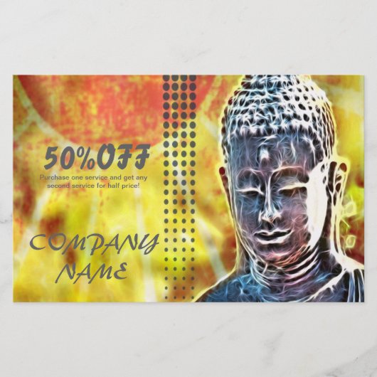 Zen buddha Meditation Yoga Massage Therapist Flyer (Vorne)