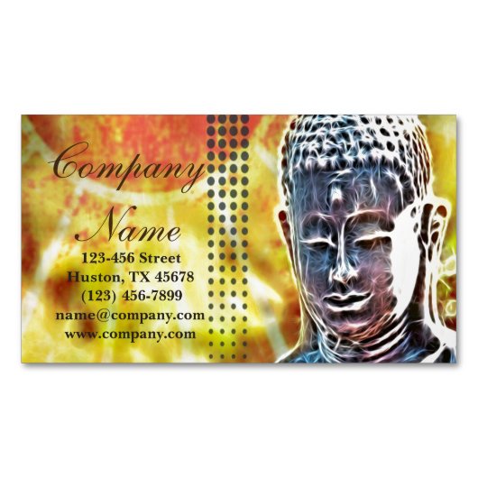 Zen buddha Meditation Yoga Massage Therapist Magnetische Visitenkarte (Vorderseite)