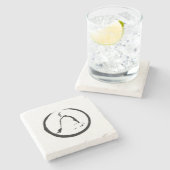 Zen Buddha Meditationsstein Untersetzer (Seitenansicht)