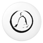 Zen Buddha Meditierende Keramik Pull Knob Keramikknauf (Vorderseite)