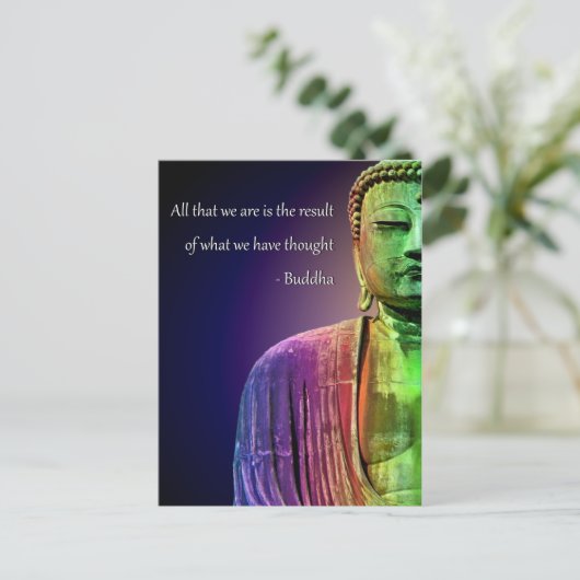 Zen Buddha Zitat Inspiration Spirituell Postkarte (Stehend Vorderseite)