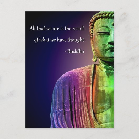 Zen Buddha Zitat Inspiration Spirituell Postkarte (Vorderseite)