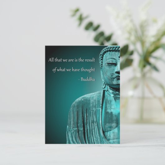 Zen Buddha Zitat Inspiration Spirituell Postkarte (Stehend Vorderseite)