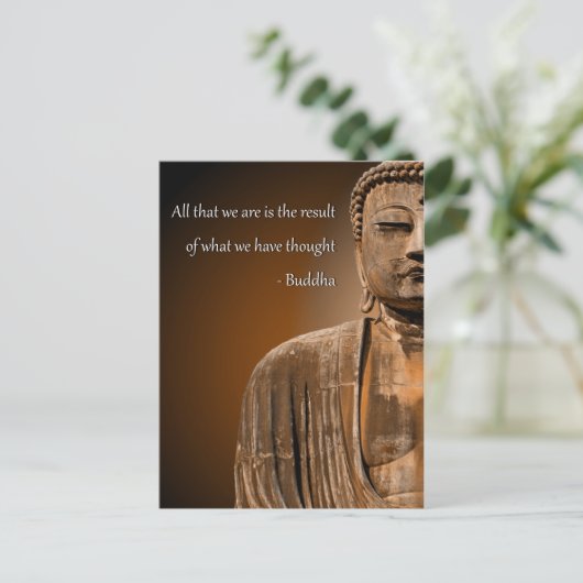 Zen Buddha Zitat Inspiration spirituelle Gedanken Postkarte (Stehend Vorderseite)